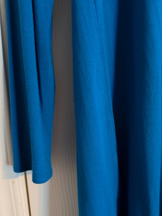 Eileen Fisher Deep Teal Long Sleeve Tunic Top - Picture 3 of 7